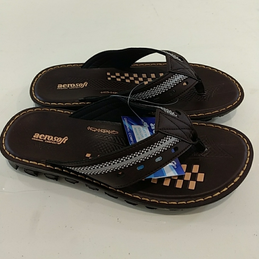 Aerosoft Mens Freddy Sandals Brown, New
